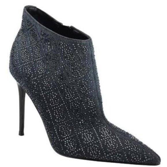NEW Guess Fazzie Rhinestone‎ Dressy Ankle Booties in Black, Size 9.5 - Picture 1 of 14